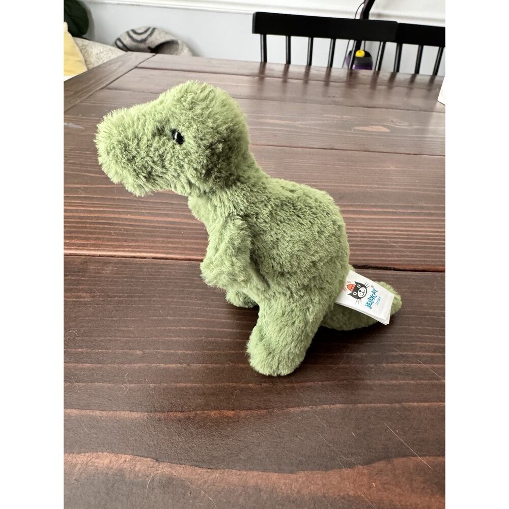 Jellycat Fossilly T-Rex Plush Small Mini Green Dinosaur London Toy Lovey 5”